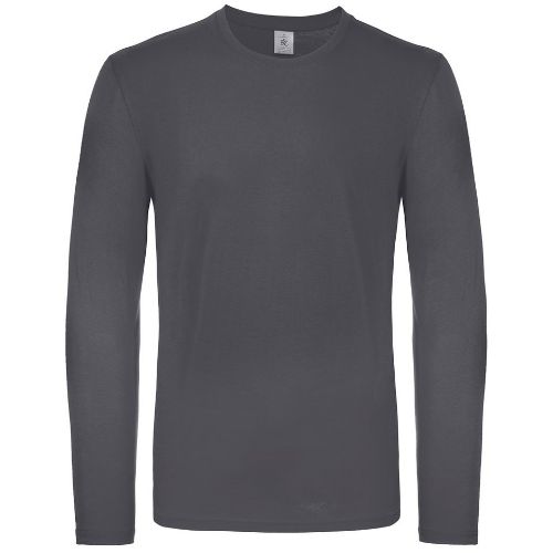 B & C Collection B&C #E150 Long Sleeve Dark Grey